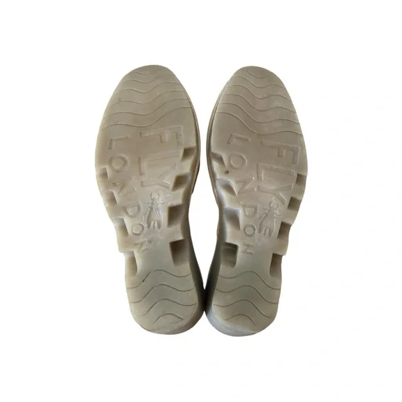 Fly London tan Cupido closed toe ankle strap wedge size 36 US 6 - Picture 4 of 7